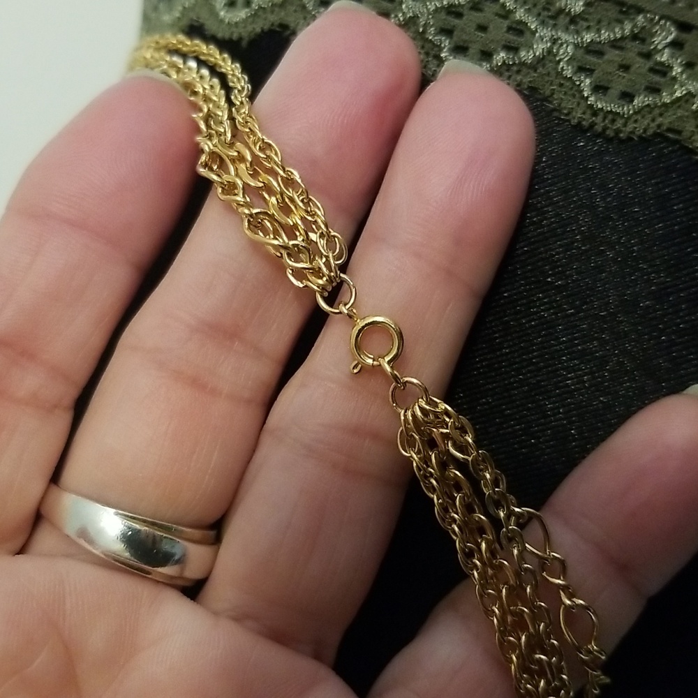 Triple Strand Locket Necklace - Picture 7 of 11